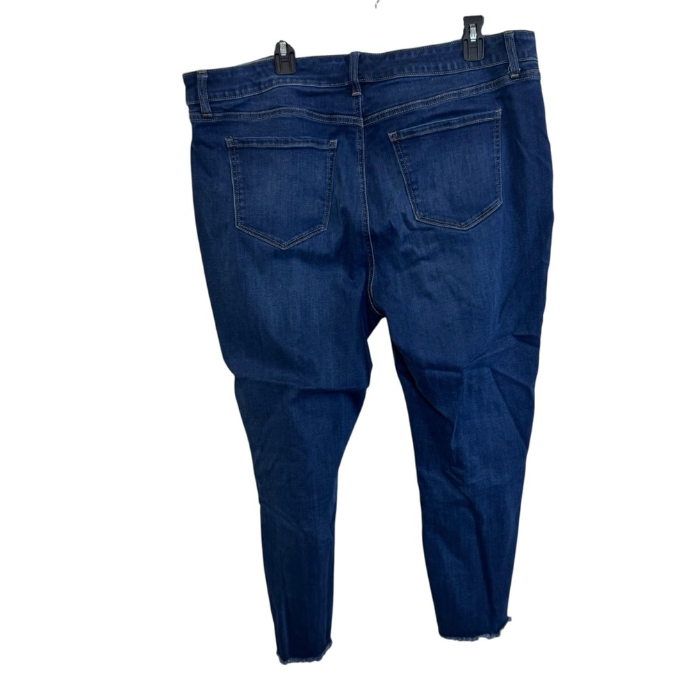 Women Nine West Straight Crop Jeans Size 18W Blue Denim